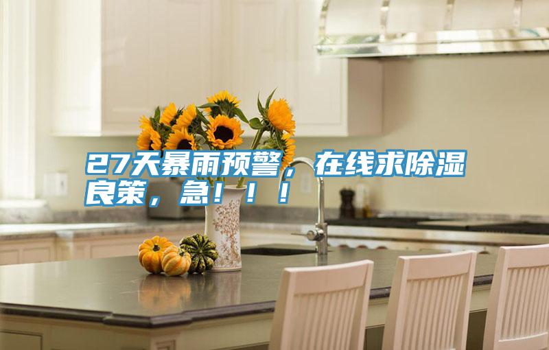 27天暴雨預警，在線求除濕良策，急?。?！