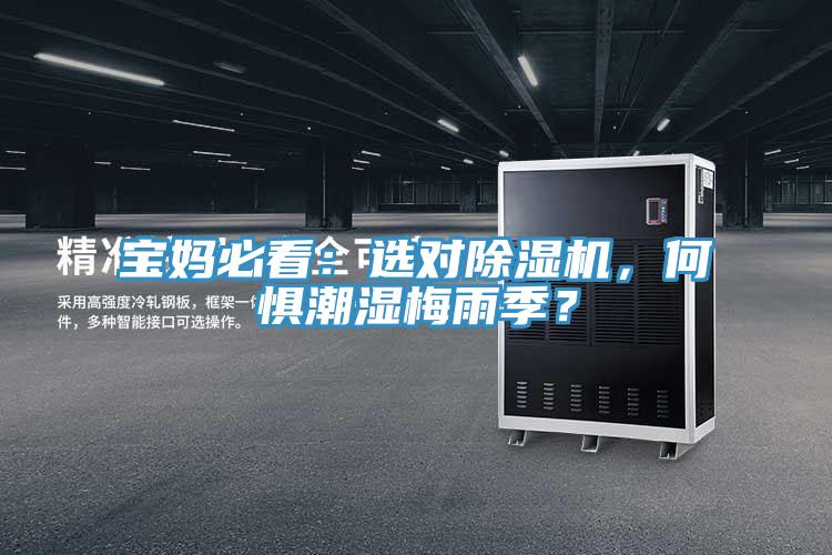 寶媽必看：選對除濕機，何懼潮濕梅雨季？