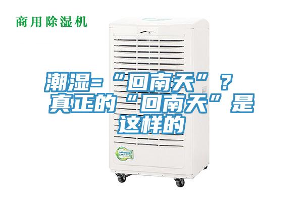 潮濕=“回南天”？ 真正的“回南天”是這樣的