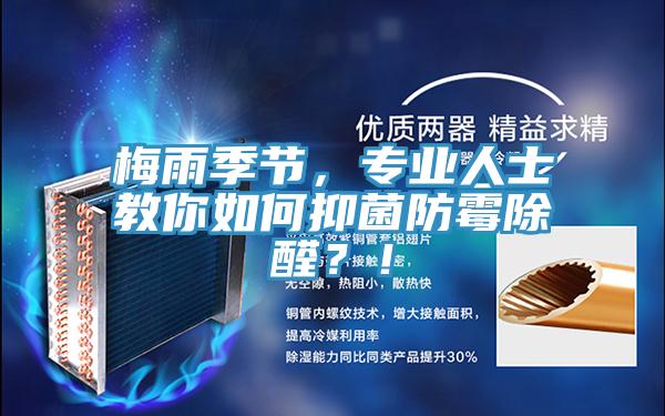 梅雨季節，專業人士教你如何抑菌防霉除醛？！