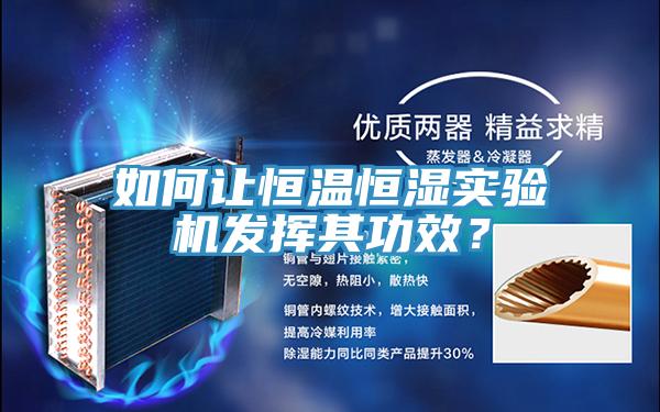 如何讓恒溫恒濕實(shí)驗(yàn)機(jī)發(fā)揮其功效?