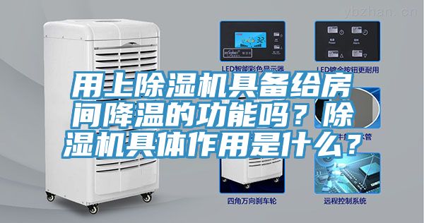 用上除濕機具備給房間降溫的功能嗎?除濕機具體作用是什么?