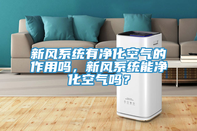 新風系統有凈化空氣的作用嗎，新風系統能凈化空氣嗎？