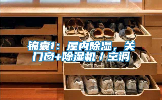 錦囊1：屋內(nèi)除濕，關(guān)門窗+除濕機(jī)／空調(diào)